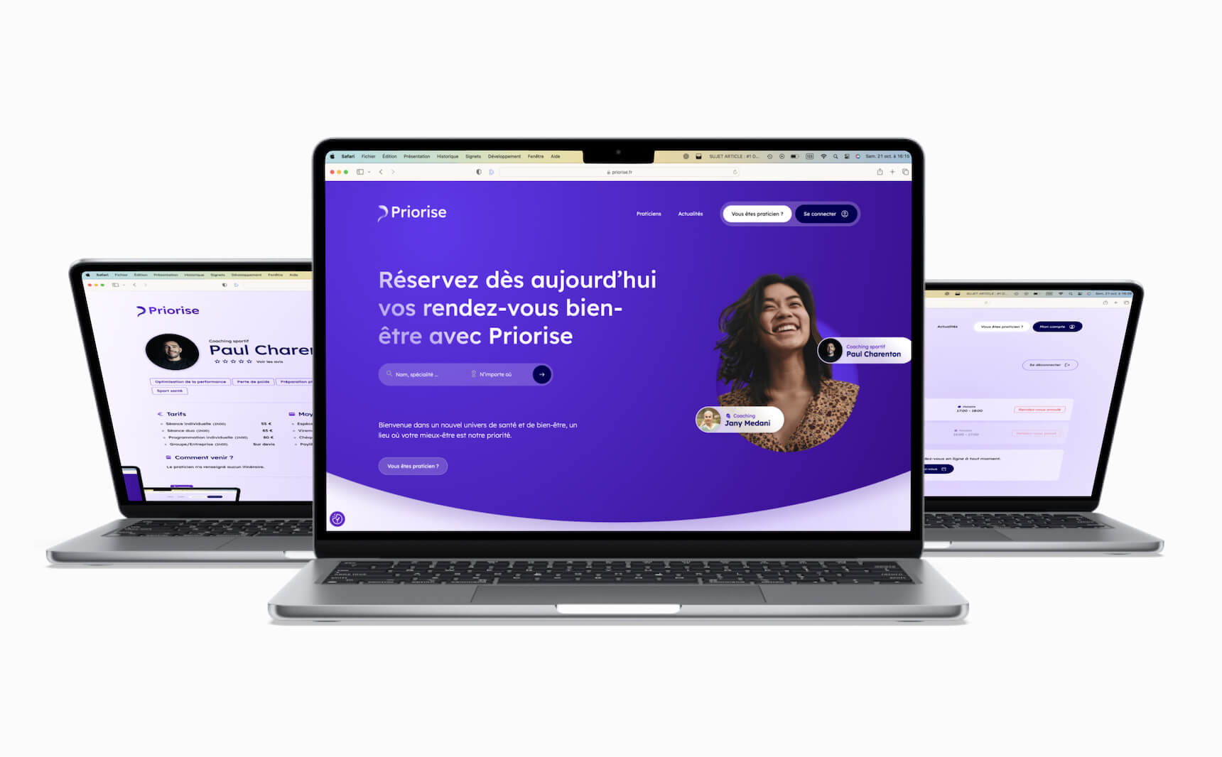 création site internet réservation Priorise - webmaster Bordeaux